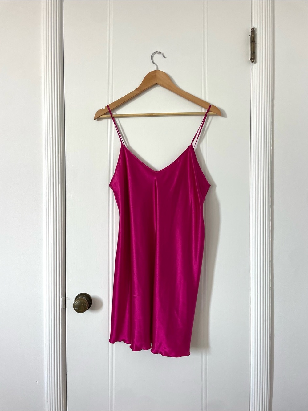 Silky Fuchsia Slip Dress - Women's Intimates